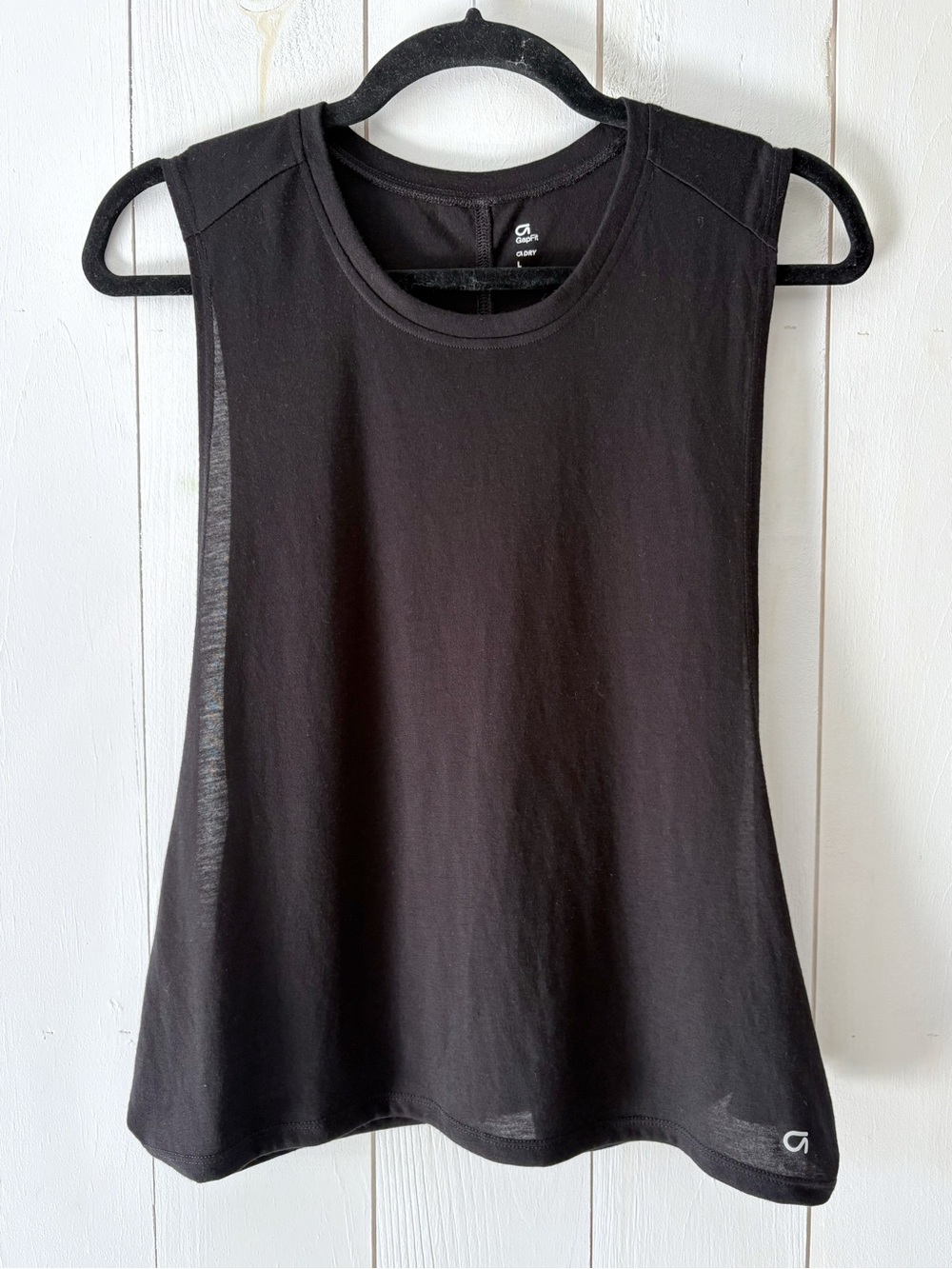 NWOT GAP Fit Black Sleeveless Muscle Tank Top Size Large